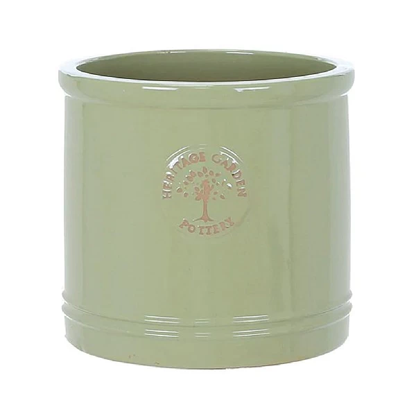 Woodlodge Heritage Edwardian Cylinder Ceramic Planter Mint Green (Various Sizes) - Image 2